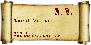 Mangol Nerina névjegykártya